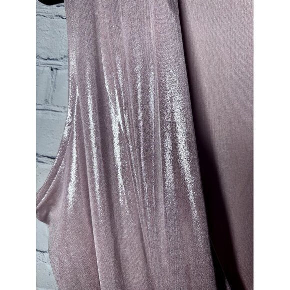 I.N.C. LADIES METALLIC PINK‎ SLEEVELESS SHIRT SZ (XL) EUC AND VERY GENTLY WORN - Picture 2 of 5